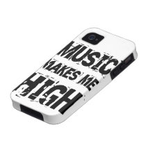 Music me makes drogado vibe iPhone 4 carcasas
