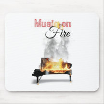 Music on fire tapete de ratón