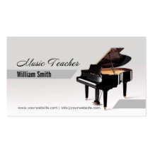 Music Teacher Tarjeta De Visita
