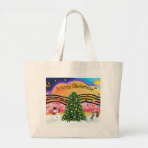 Música 2 del navidad - caballeros (Blenheim F) Bolsas Lienzo