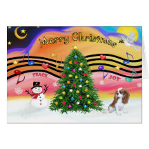 Música 2 del navidad - caballeros (Blenheim F) Tarjeton