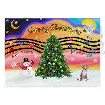 Música 2 del navidad - chihuahua (cervatillo) tarjeta
