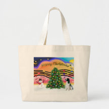 Música 2 del navidad - saltador inglés (BW) Bolsa