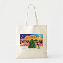 Música 2 del navidad - saltador inglés (BW) Bolsas De Mano