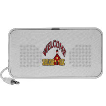 música agradable de la casa de la escuela altavoces de viajar