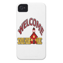 música agradable de la casa de la escuela iPhone 4 Case-Mate cobertura