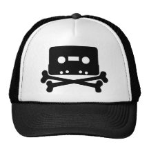 Música - casete retro y huesos cruzados gorras de camionero