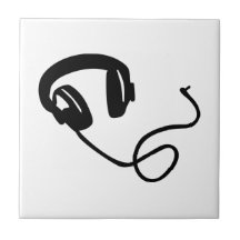 Música de los auriculares teja  ceramica