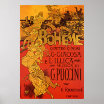 Música de Nouveau del arte del vintage; Ópera de B Posters