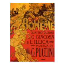 Música de Nouveau del arte del vintage; Ópera de B Tarjeta Postal