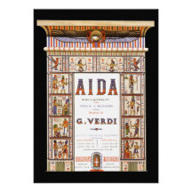 Música del vintage, ópera de Aida del egipcio de V Anuncio Personalizado