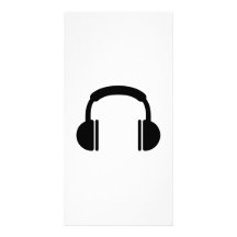 Música DJ de los auriculares Tarjeta Fotográfica