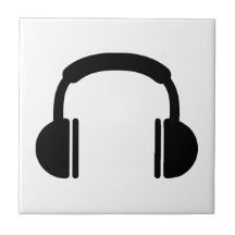 Música DJ de los auriculares Teja Cerámica
