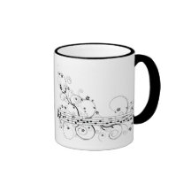 Música florida taza de café