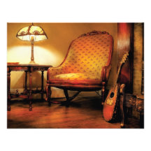 Música - la silla y el laúd invitaciones personalizada