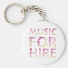 Música para el club del alquiler llavero personalizado