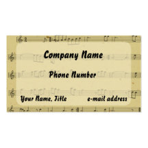 Música Plantillas De Tarjetas Personales