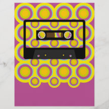 Música retra tarjeta publicitaria