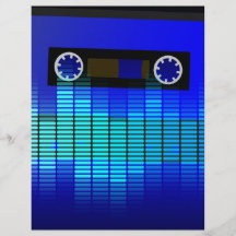 Música retra tarjeta publicitaria
