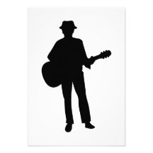 Músico de la guitarra invitaciones personales 