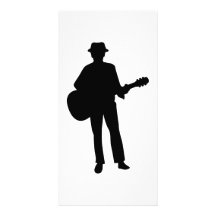 Músico de la guitarra tarjetas fotograficas 