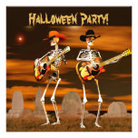 Músicos del esqueleto del fiesta de Halloween Anuncios Personalizados