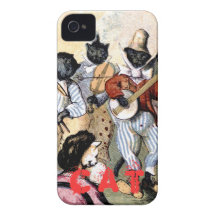 Músicos del gato iPhone 4 Case-Mate protector
