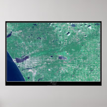 Muskegon, poster por satélite regional de Michigan