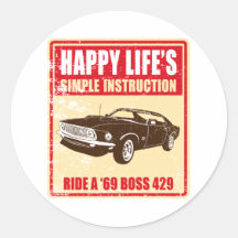 Mustango 1969 de Ford Boss 429 Pegatinas