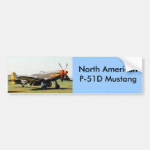 Mustango norteamericano de P-51D Etiqueta De Parachoque