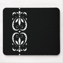 Muster victorian schwarz black barock klassisch mauspad