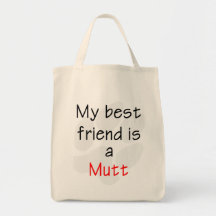 Mutt del mejor amigo… bolsa lienzo