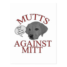 Mutts contra el mitón tarjetas postales