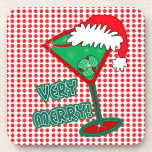 ¡Muy feliz! Navidad Martini DrinkCoasters Posavasos De Bebidas