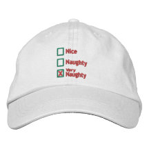 Muy travieso gorro bordado