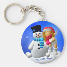 My Little Angel: Engel mit Schneemann Schlüsselband