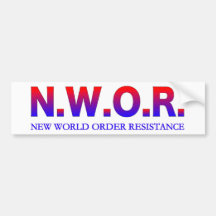 N.W.O.R. ETIQUETA DE PARACHOQUE
