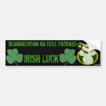 "Na Feile Padraig de Beannachtam!"  P.O.S.H.Inks Etiqueta De Parachoque