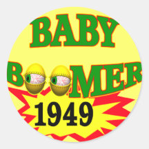 Nacido en el baby boom 1949 etiqueta