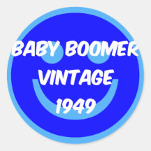 nacido en el baby boom 1949 pegatina redonda