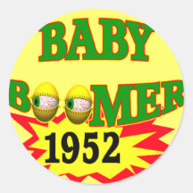 Nacido en el baby boom 1952 pegatinas  