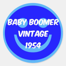 nacido en el baby boom 1954 pegatina