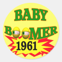 Nacido en el baby boom 1961 pegatinas  