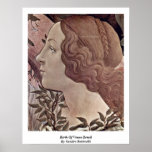 Nacimiento del detalle de Venus de Sandro Botticel Poster