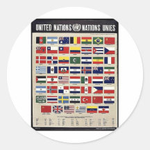 Naciones Unies de Naciones Unidas Pegatina Redonda