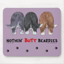 Nada empalma Beardies Tapetes De Ratón
