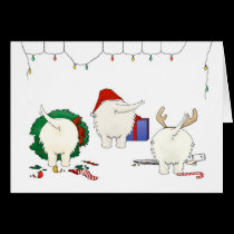 Nada empalma el navidad de un Westie tarjetas