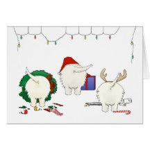 Nada empalma el navidad de un Westie Tarjeta