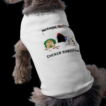 Nada empalma navidad de un cocker ropa para mascotas