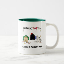 Nada empalma navidad de un cocker tazas